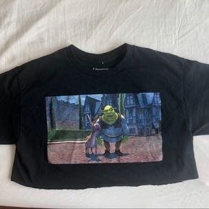 Dreamworks Mens Black Shrek Bored Meme Tee Short Sleeve T-Shirt Small